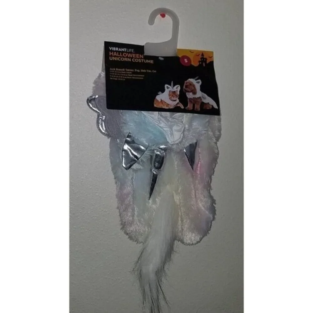 NEW Unicorn Costume 1pc Pet Size Small Cat Dog (10-20 lb) Halloween Vibrant Life